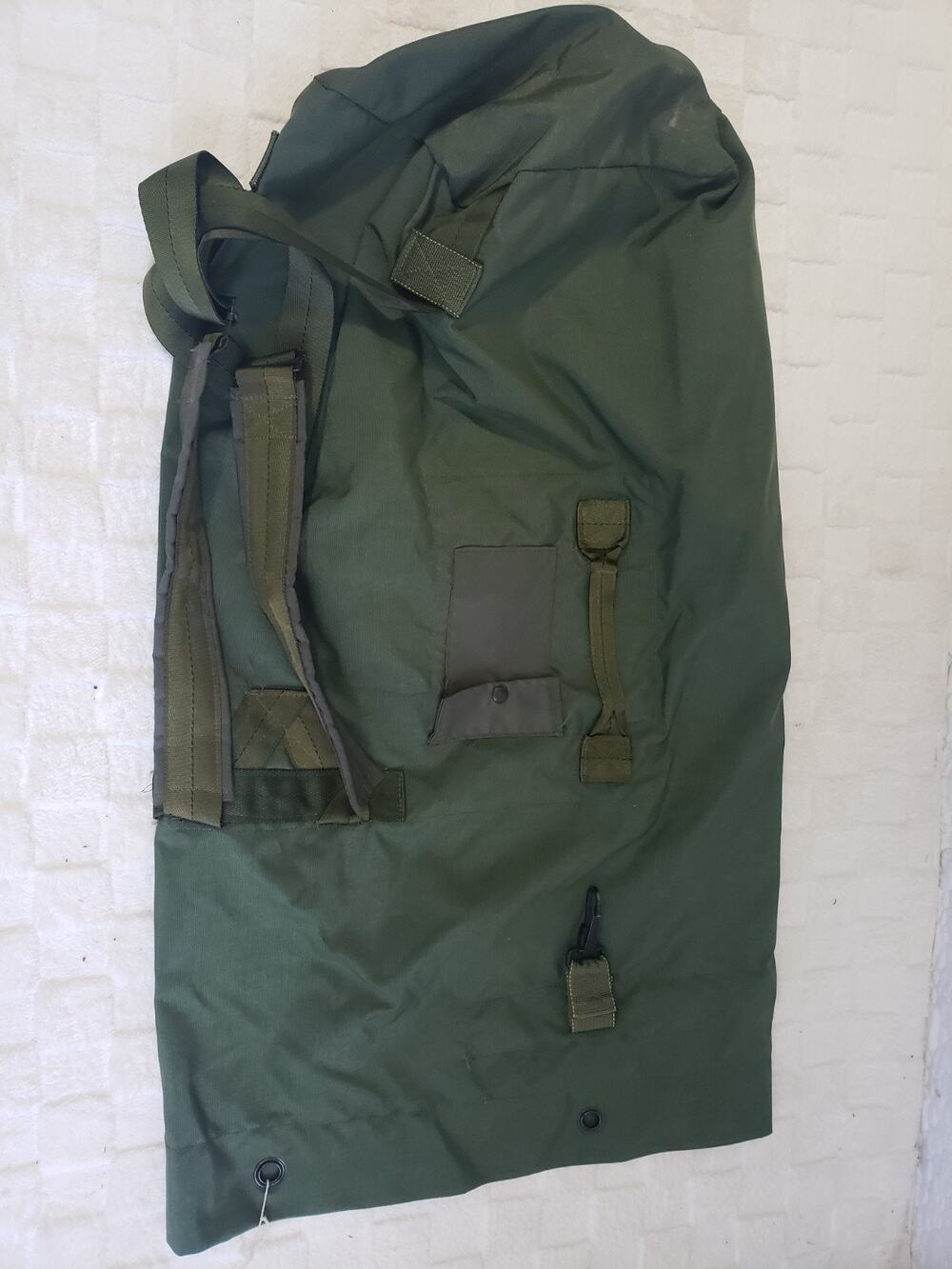 Vintage USGI Canvas Sea Bag Duffel Bag Army Olive Military Gear Carry Straps